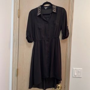 Black dress with beaded collar